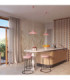 Nox 40cm Dome Wall Lamp Pink 1x E27-12