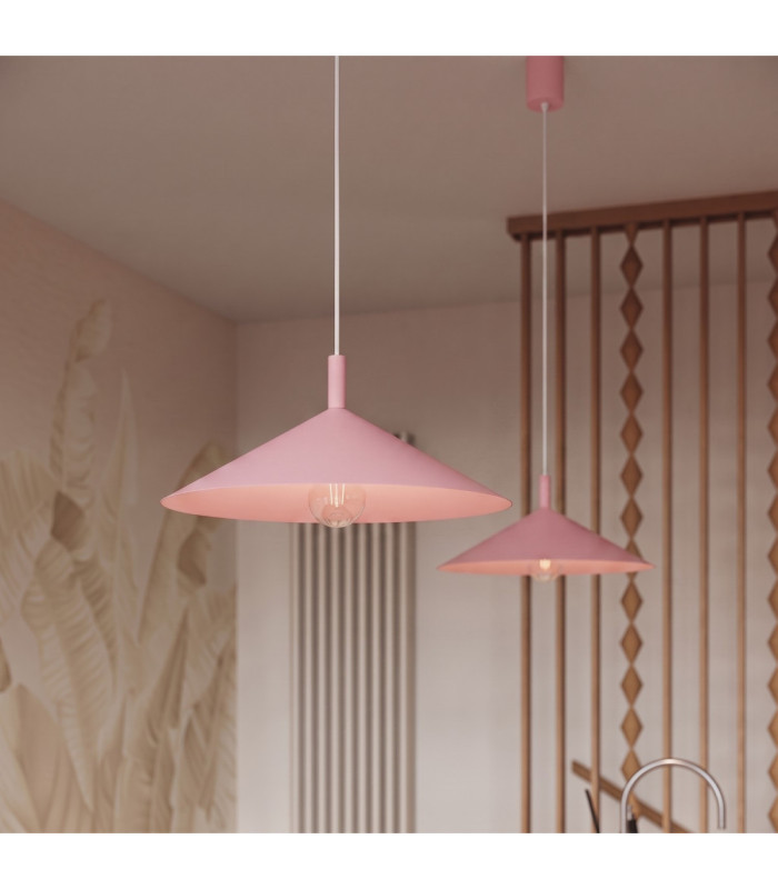 Nox 40cm Dome Wall Lamp Pink 1x E27-13