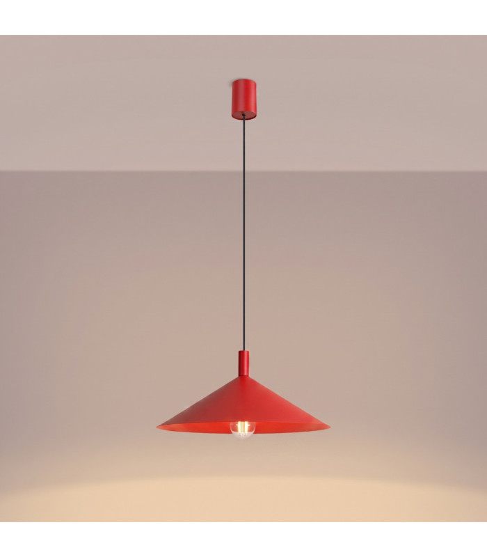 Nox 40cm Dome Wall Lamp Red 1x E27-4