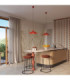 Nox 40cm Dome Wall Lamp Red 1x E27-12