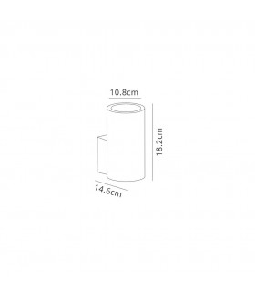 Wall Down Lamp, 1 x E27, IP54, Graphite - 2
