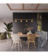Nox Bar Pendant Ceiling Light Gold 4x E14-2