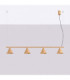 Nox Bar Pendant Ceiling Light Gold 4x E14-3