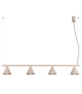 Nox Bar Pendant Ceiling Light Taupe 4x E14-1