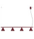 Nox Bar Pendant Ceiling Light Burgundy 4x E14-1