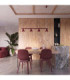 Nox Bar Pendant Ceiling Light Burgundy 4x E14-2
