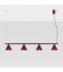 Nox Bar Pendant Ceiling Light Burgundy 4x E14-3