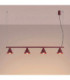 Nox Bar Pendant Ceiling Light Burgundy 4x E14-4