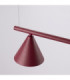 Nox Bar Pendant Ceiling Light Burgundy 4x E14-7