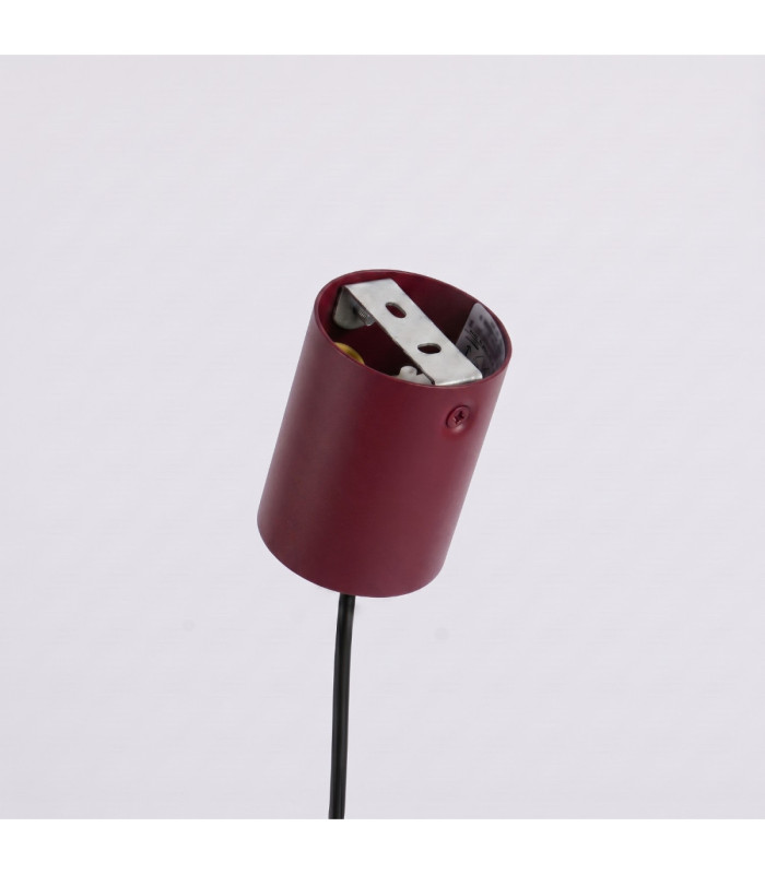 Nox Bar Pendant Ceiling Light Burgundy 4x E14-9