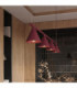 Nox Bar Pendant Ceiling Light Burgundy 4x E14-13