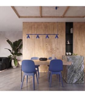 Nox Bar Pendant Ceiling Light Ultramarine 4x E14-2
