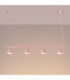 Nox Bar Pendant Ceiling Light Pink 4x E14-4