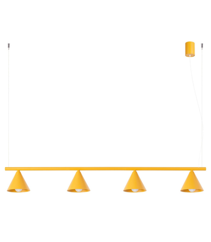 Nox Bar Pendant Ceiling Light Yellow 4x E14-1