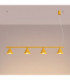 Nox Bar Pendant Ceiling Light Yellow 4x E14-4