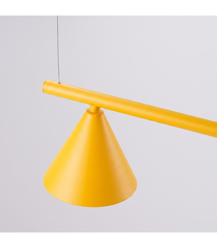 Nox Bar Pendant Ceiling Light Yellow 4x E14-7