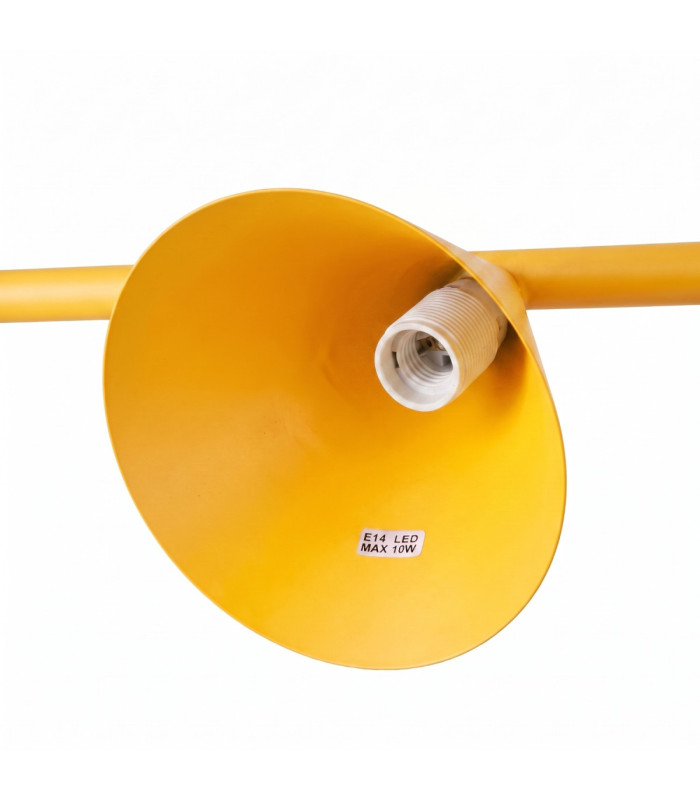 Nox Bar Pendant Ceiling Light Yellow 4x E14-8