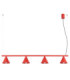 Nox Bar Pendant Ceiling Light Red 4x E14-1