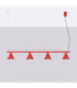 Nox Bar Pendant Ceiling Light Red 4x E14-3