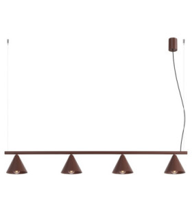 Nox Bar Pendant Ceiling Light Brown 4x E14-1