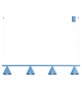 Nox Bar Pendant Ceiling Light Light Blue 4x E14-1