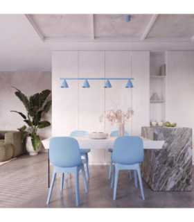 Nox Bar Pendant Ceiling Light Light Blue 4x E14-2