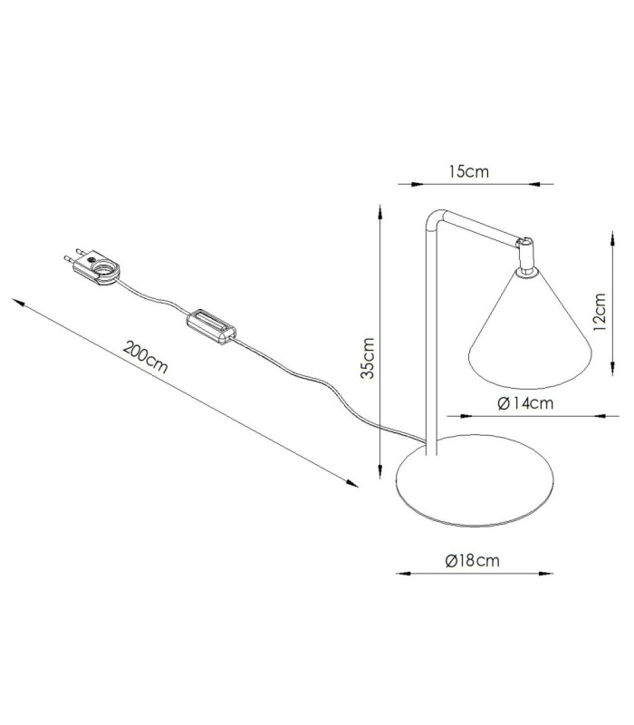 Nox Desk Task Lamp Burgundy 1x E14-10