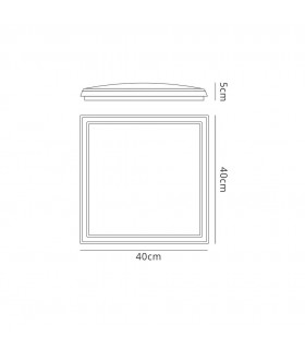 LED Ceiling, 40cm Square, 24W, 4000K, 2500lm, IP65, White - 2