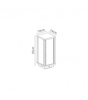 Pedestal Lamp, 1 x E27, IP54, Graphite - 2