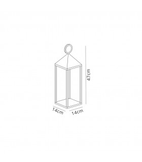 Portable Lantern Small, 2.2W LED, 3000K, 188lm, IP54, Graphite - 2