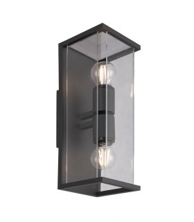 Wall Lamp, 2 x E27, IP54, Graphite - 1