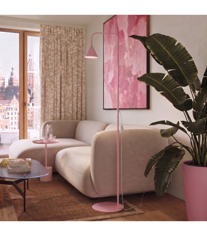 Nox Task Floor Lamp Pink 1x E14-12