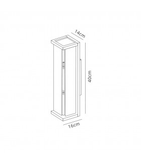Wall Lamp, 2 x E27, IP54, Graphite - 2