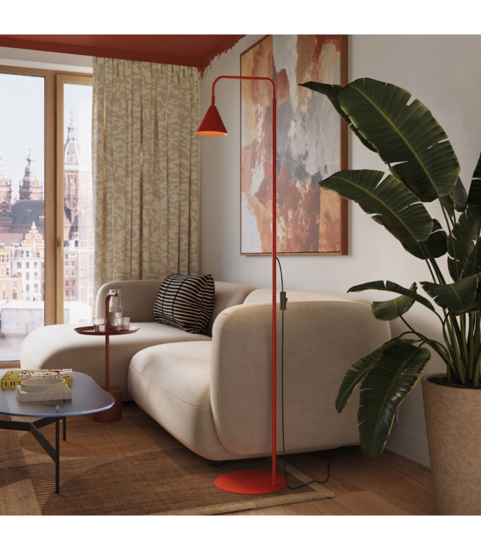 Nox Task Floor Lamp Red 1x E14-12