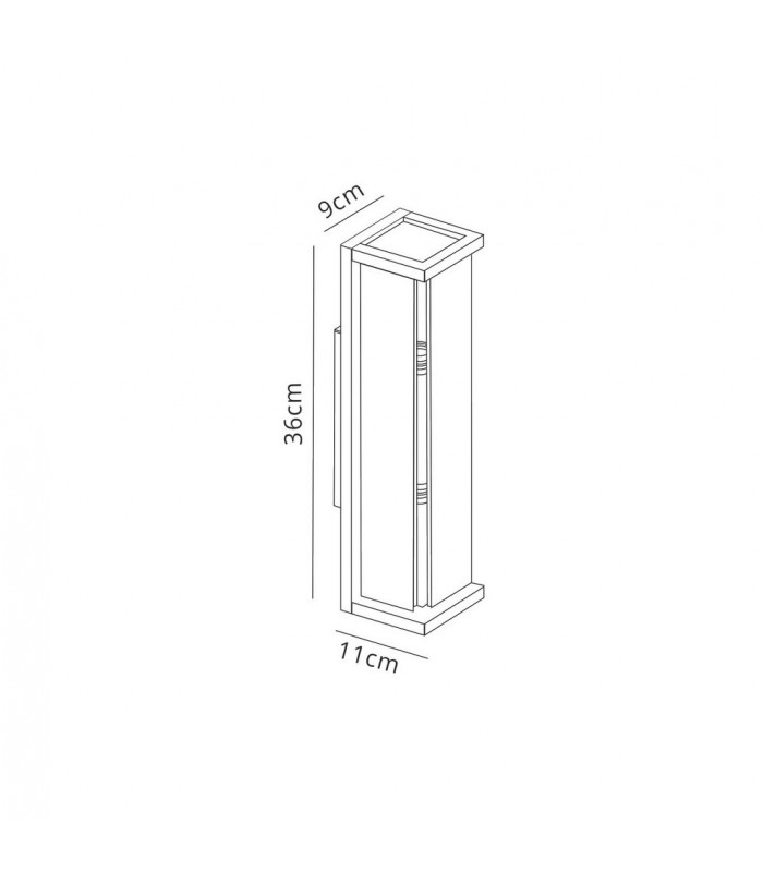Wall Lamp 2 x E27, IP54, Graphite - 2