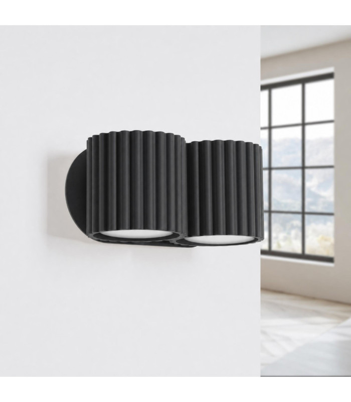 Aura Up & Down Wall Lamp Black 2x G9-3
