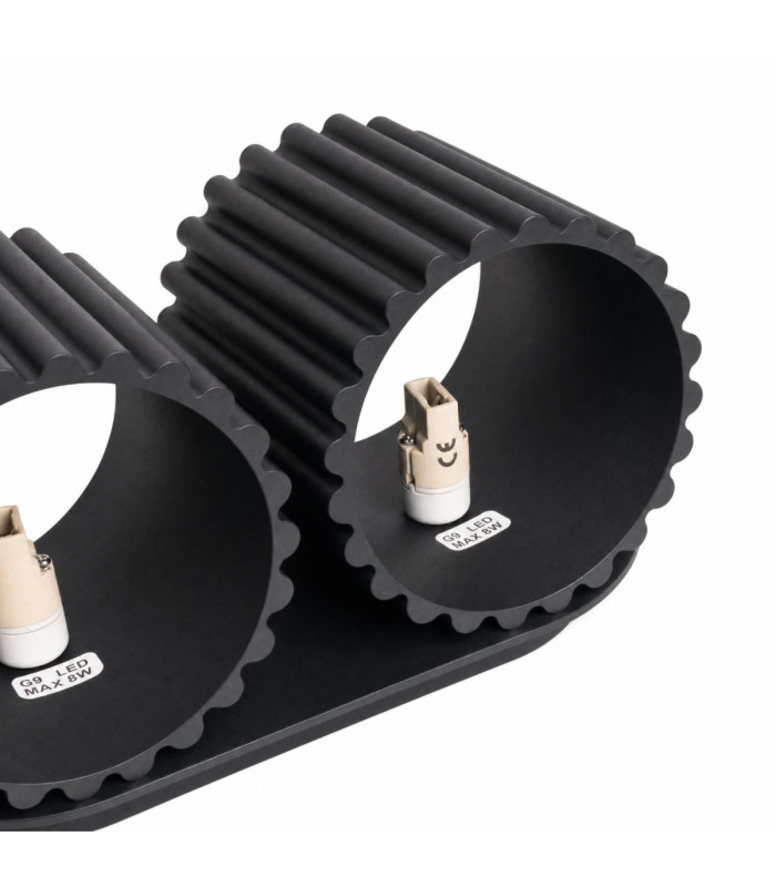 Aura Up & Down Wall Lamp Black 2x G9-9