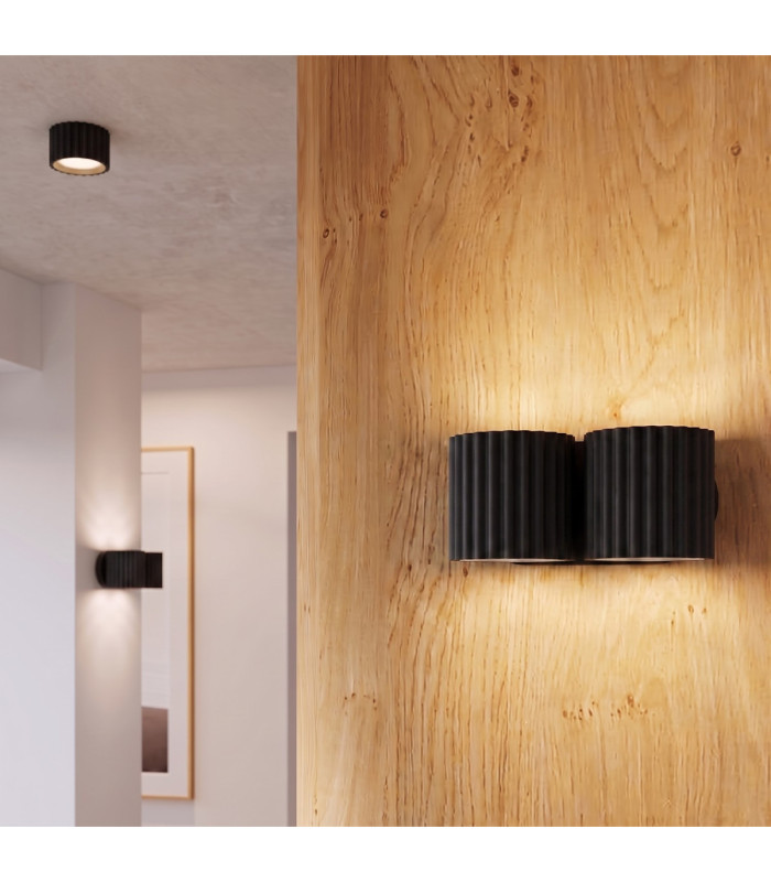 Aura Up & Down Wall Lamp Black 2x G9-13