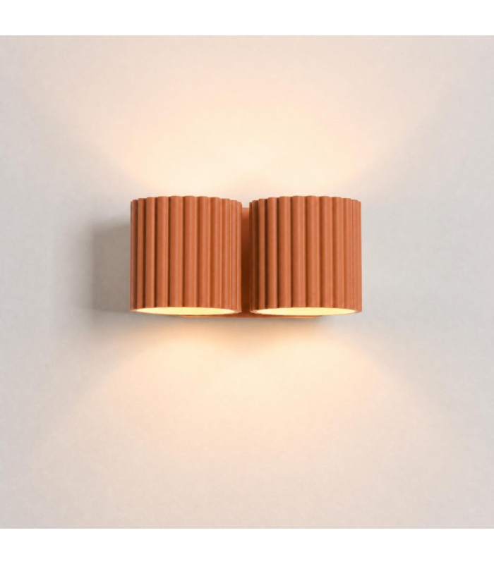 Aura Up & Down Wall Lamp Red Ochre 2x G9-5