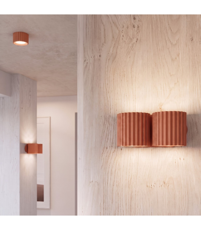 Aura Up & Down Wall Lamp Red Ochre 2x G9-13