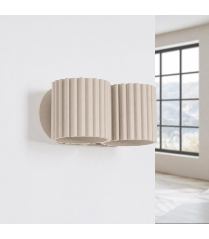 Aura Up & Down Wall Lamp Taupe 2x G9-3