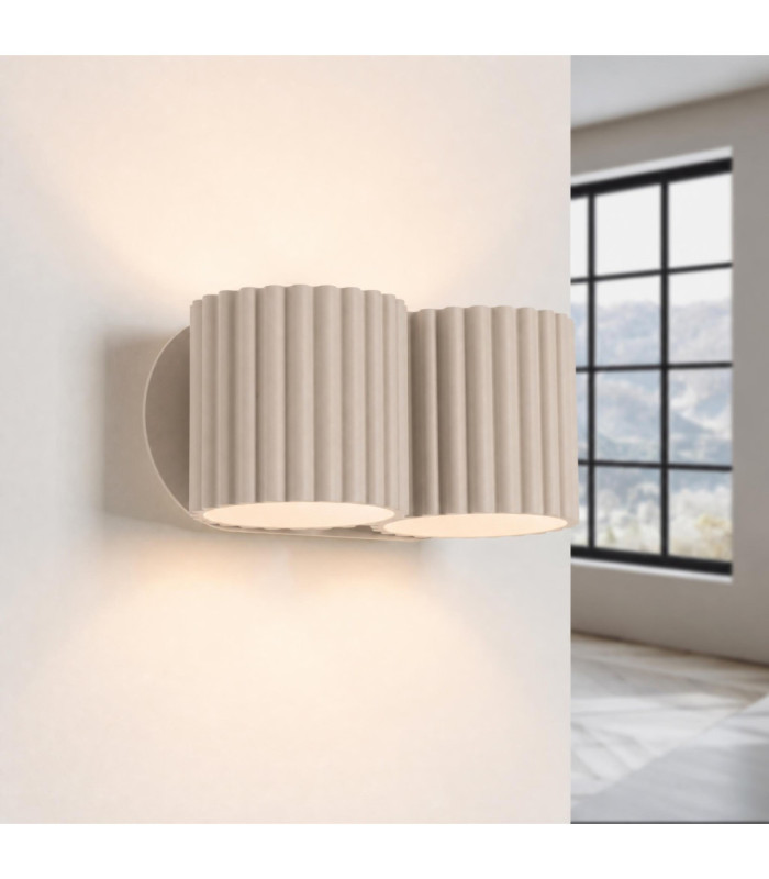Aura Up & Down Wall Lamp Taupe 2x G9-4