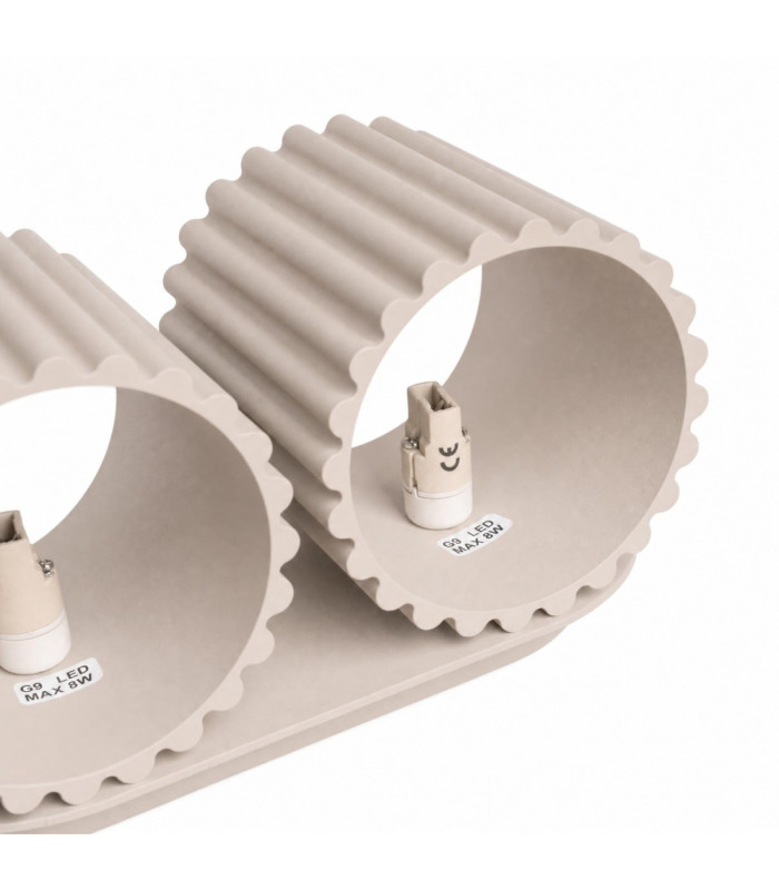 Aura Up & Down Wall Lamp Taupe 2x G9-9