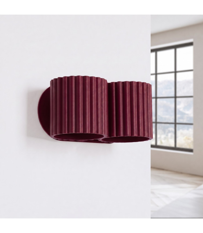 Aura Up & Down Wall Lamp Burgundy 2x G9-3