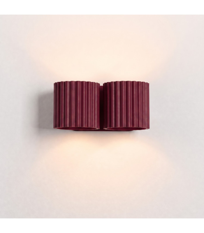 Aura Up & Down Wall Lamp Burgundy 2x G9-5