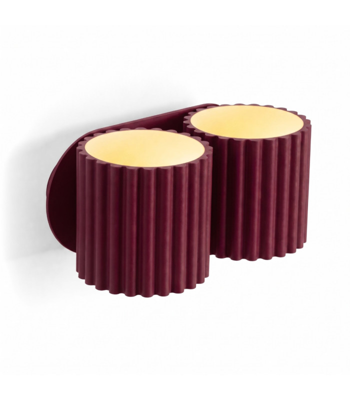 Aura Up & Down Wall Lamp Burgundy 2x G9-6