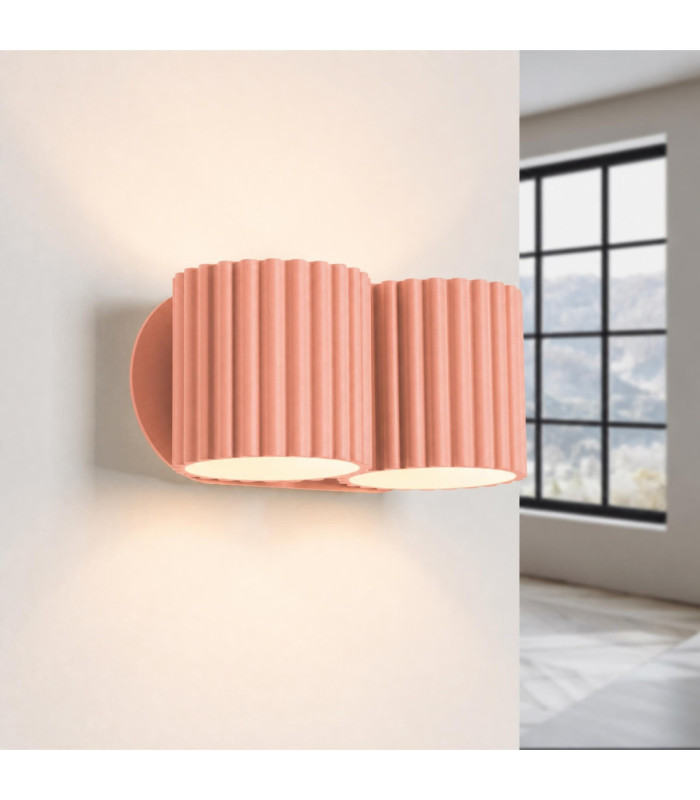 Aura Up & Down Wall Lamp Peach 2x G9-4