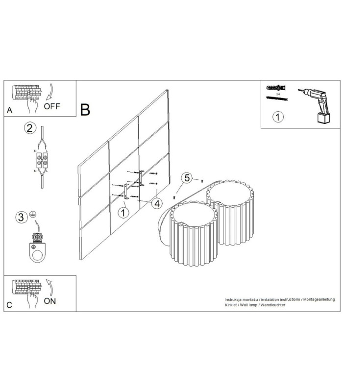 Aura Up & Down Wall Lamp Peach 2x G9-11