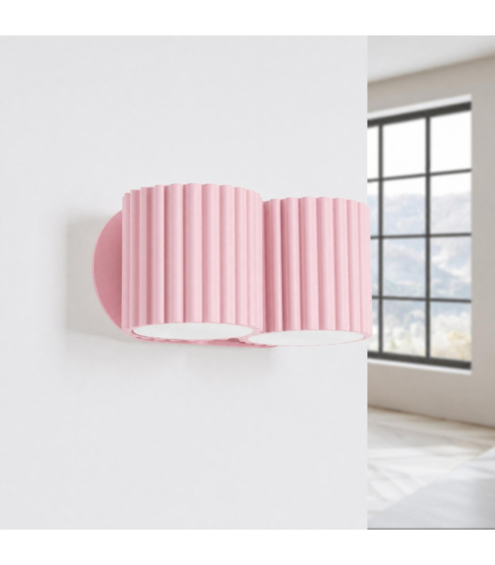 Aura Up & Down Wall Lamp Pink 2x G9-3