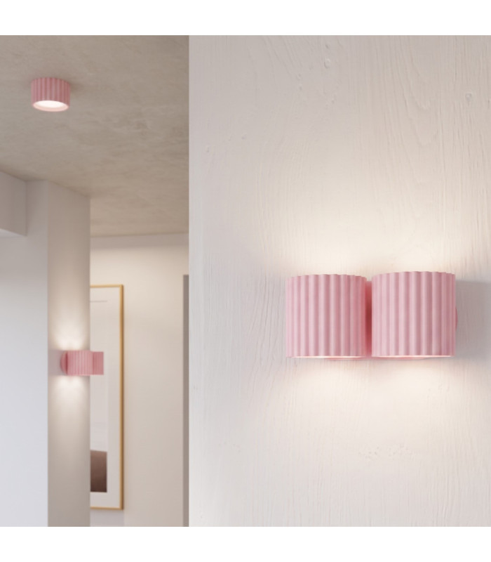 Aura Up & Down Wall Lamp Pink 2x G9-13